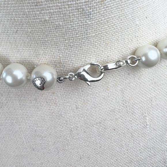 Faux Pearl Rhinestone Necklace 60" - Picture 5 of 6